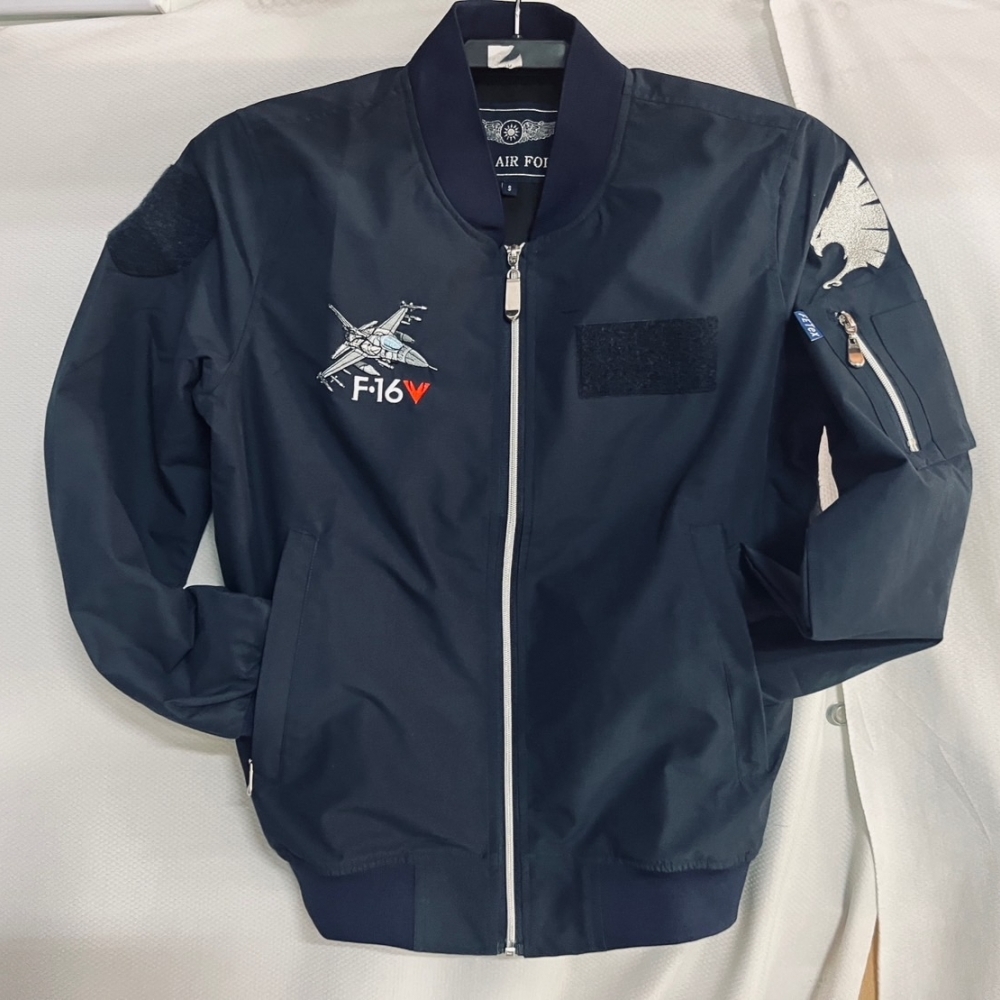 我愛空軍 台灣製 空軍飛夾 F16V  防風 雙透氣 飛行夾克藍