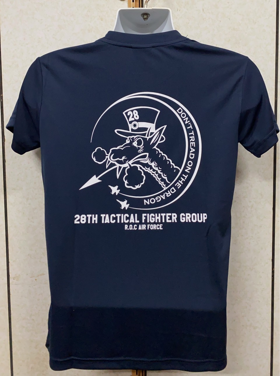 {我愛空軍}台灣製 圓T 排汗衫  空軍排汗衣 丈青色雙面彈IDF戰鬥機圖案排汗衫 嘎嘎屋