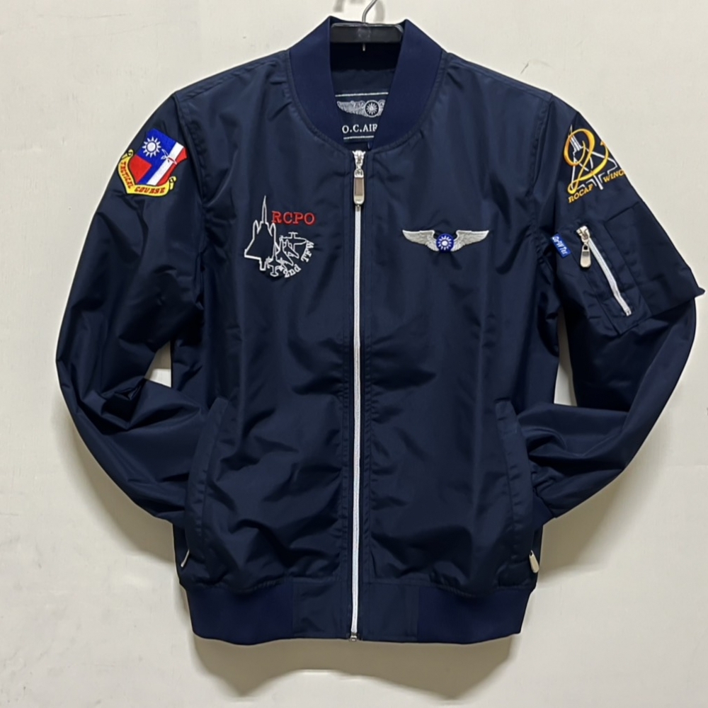 TH72C我愛空軍 台灣製 空軍 幻象 防風 雙透氣 飛行夾克 G-MA1-TH72C深藍色薄款式