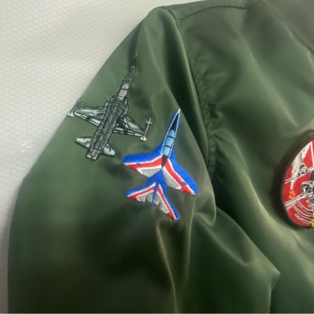 TH42A【我愛空軍】  台灣製 空軍高教機&F-5E 飛行夾克 防風雙透氣飛行夾克 薄夾克 飛夾 綠色G-MA1-TH42A