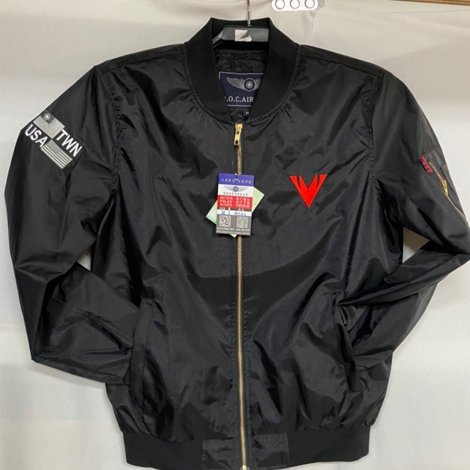 TH20{我愛空軍} 防風透氣飛行夾克 台灣製 空軍F-16V飛行夾克薄夾克 飛夾 黑色 G-MA1-TH20