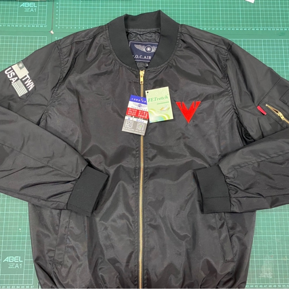 TH20{我愛空軍} 防風透氣飛行夾克 台灣製 空軍F-16V飛行夾克薄夾克 飛夾 黑色 G-MA1-TH20