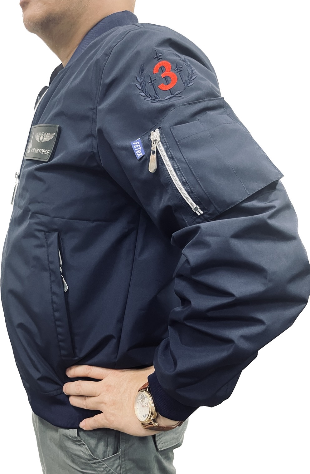 TH52【我愛空軍】  台灣製 空軍IDF 飛行夾克 薄外套 防風 雙透氣 飛夾 三聯隊 蒼鷹 藍色 G-MA1-TH52