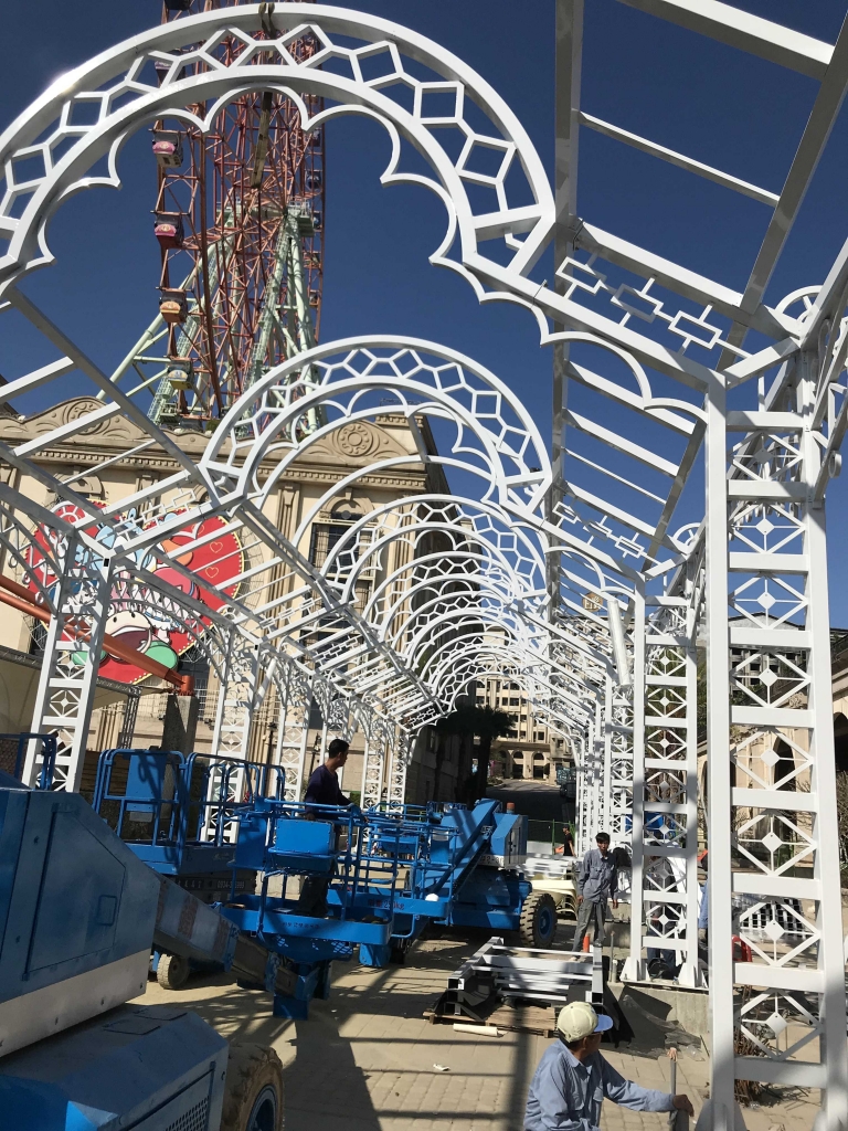 義大世界造型迴廊鐵件工程