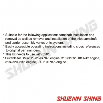 BMW正時工具組 N42/N46 (18pcs) T-3502