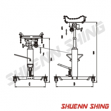 立式變速箱千斤頂 (標準型)J-TJ490