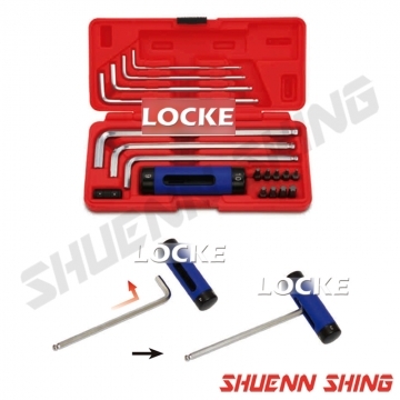 18件星型六角及L型扳手組 T-1119