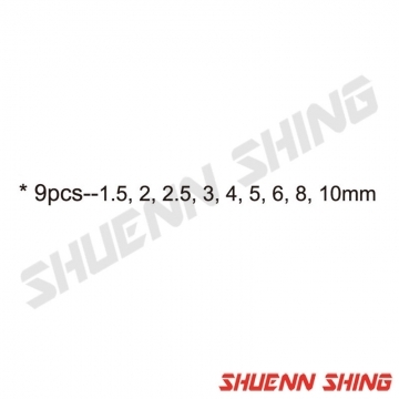 9件L型長球六角扳手組 T-1059