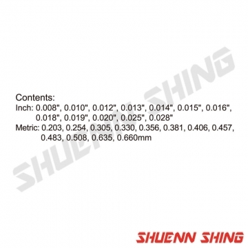 12件單彎厚薄規 12pcs T-1014