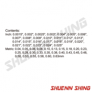 26件厚薄規 26pcs T-1015A