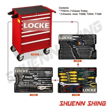 168件七抽工具車+