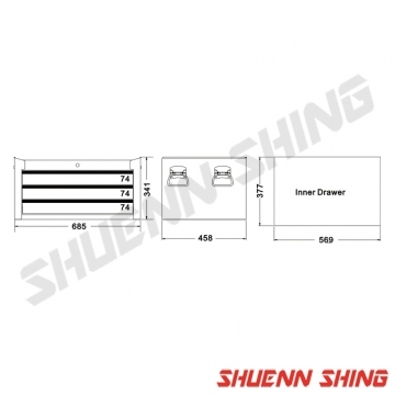 7抽工具車上櫃(三抽)J-5639