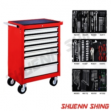 7抽工具車附三抽工具