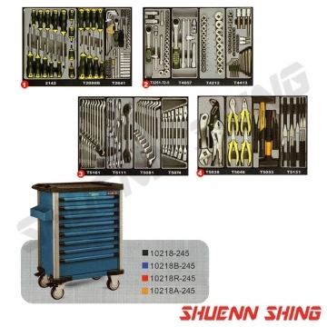 8抽工具車附四層工具