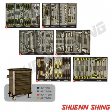 7抽工具車附六層工具
