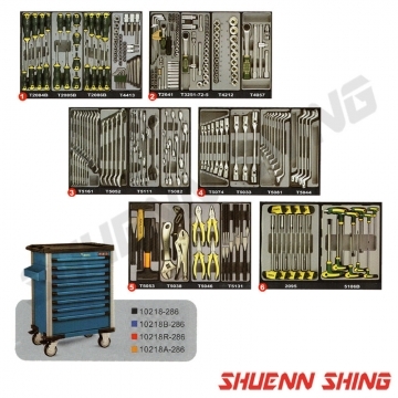 8抽工具車附六層工具