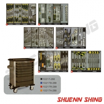 7抽工具車附六層工具組 F-10217+288