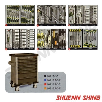 7抽工具車附六層工具