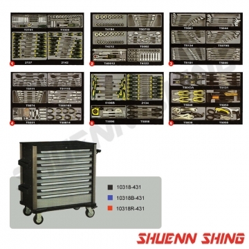 8抽大型工具車附六層
