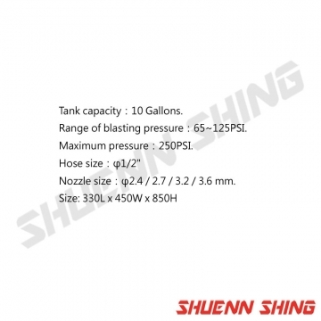 氣動開放式噴砂機 J-5324