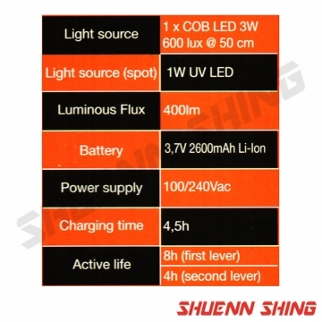 COB可彎式工作燈3W T-9032