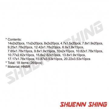 R-12 & R134a冷媒油封組 (265pcs) T-9002