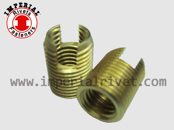Self Tapping Threaded Insert Slotted
