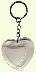 [70108] Acrylic Key-holder Heart Blank