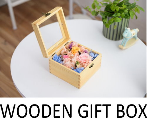Preserved roses wood gift box