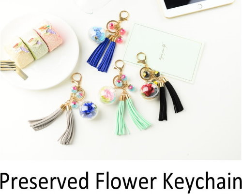 Preserved Flower Keychain