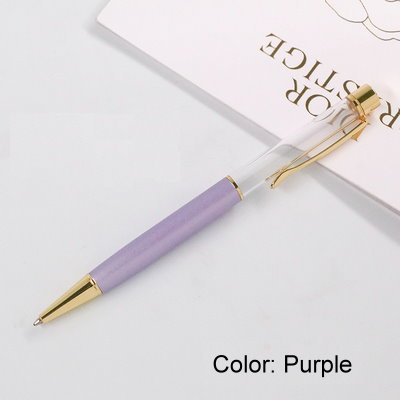 50550-BK DIY Blank Flower Ballpoint Pen-Purple