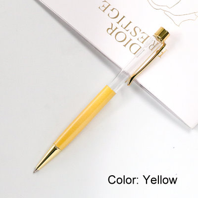 50550-BK DIY Blank Flower Ballpoint Pen-Yellow