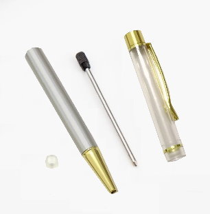 50550-BK DIY Blank Flower Ballpoint Pen-Silver
