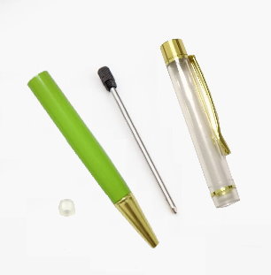 50550-BK DIY Blank Flower Ballpoint Pen-Green