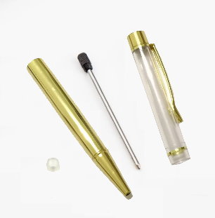 50550-BK DIY Blank Flower Ballpoint Pen-Gold