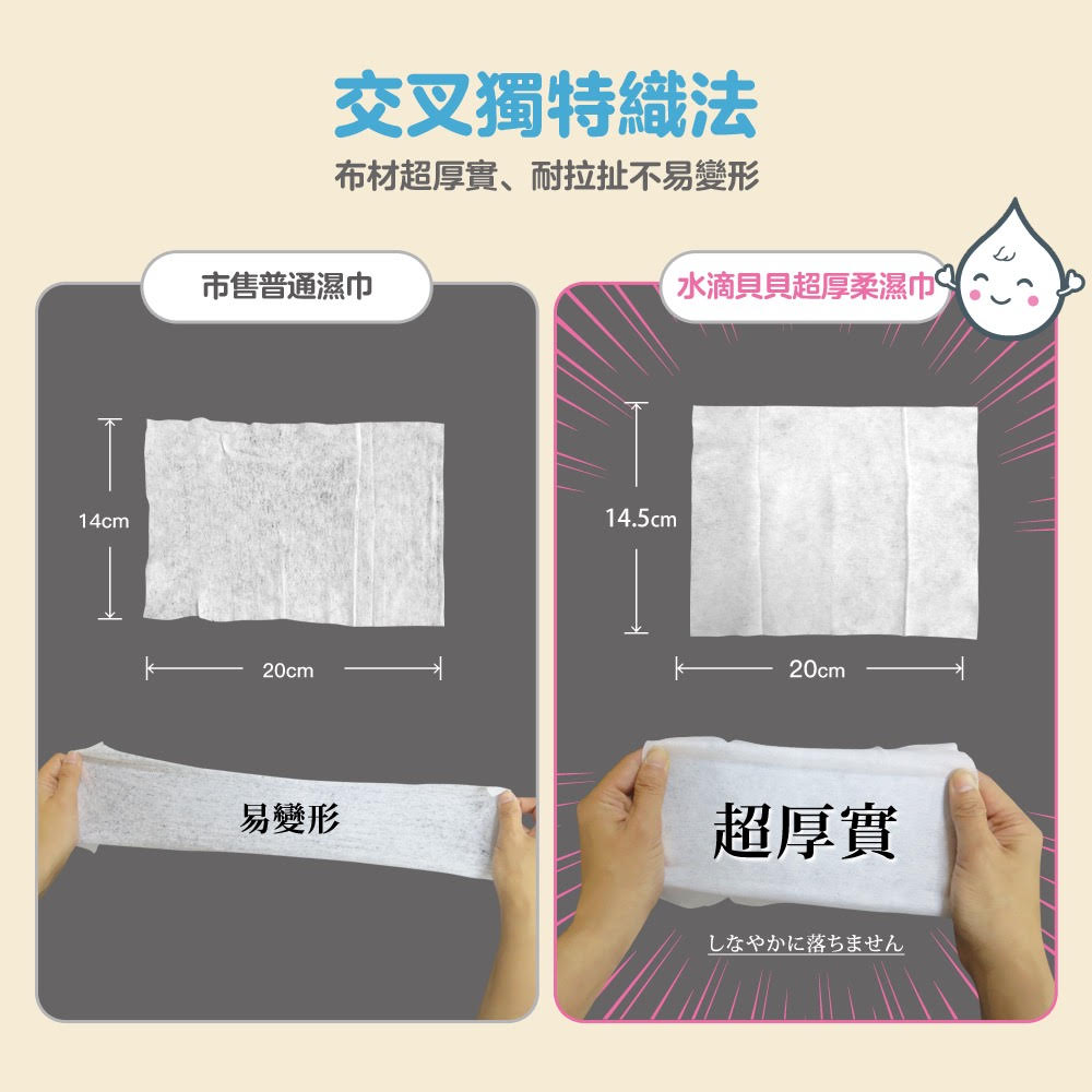 水滴貝貝超厚純水柔濕巾